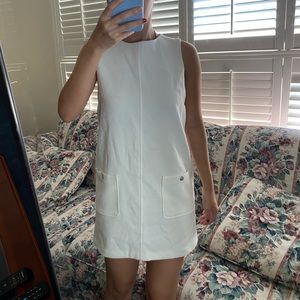 White boxy tank dress